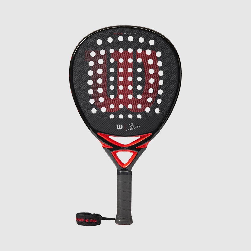 Wilson Bela Elite är padelracket för medelspelare som vill ha ett något mjukare diamantracket med fart och kontroll. Har en räfflad yta i form av pilar.