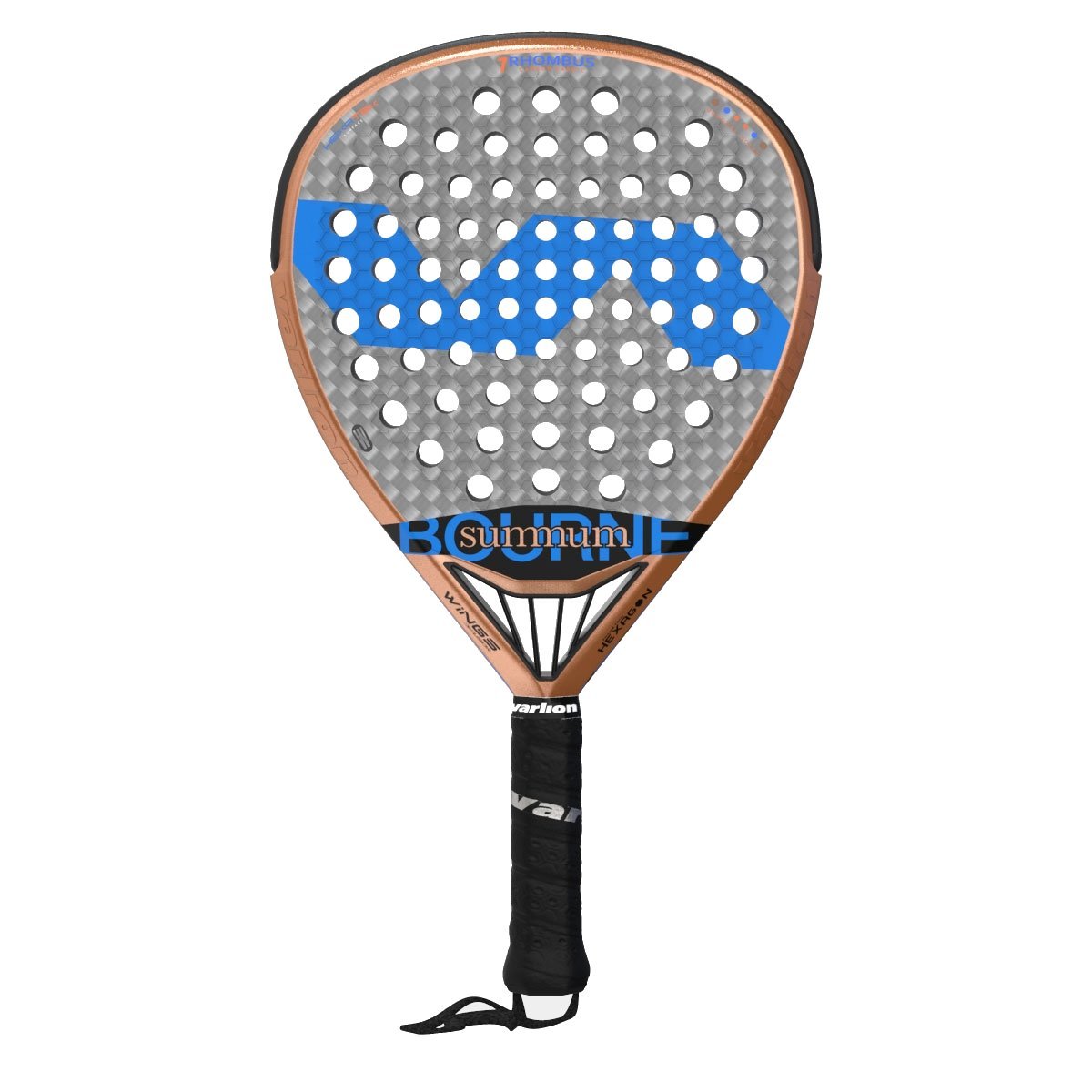 Varlion Bourne Summum är ett droppformat padelracket som delar många egenskaper med LW Summum. Härligt kraft och fart!