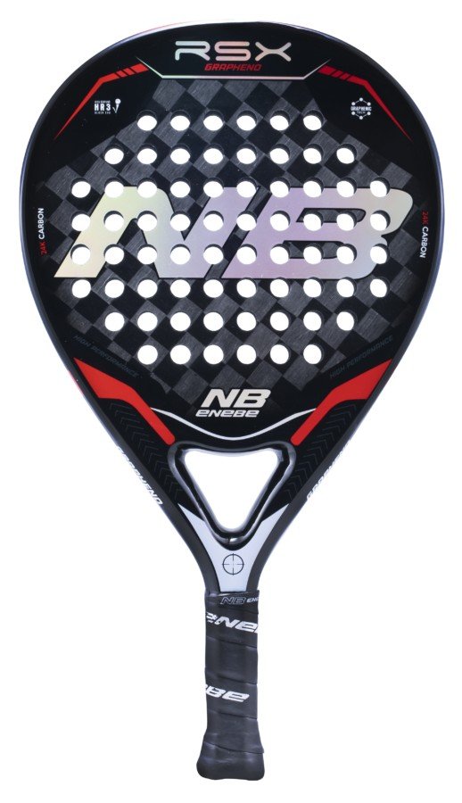 Enebe RSX Grapheno är ett påkostat padelracket med både grahene och 24k kolfiber. Kraftfullt och för den offensiva spelaren.