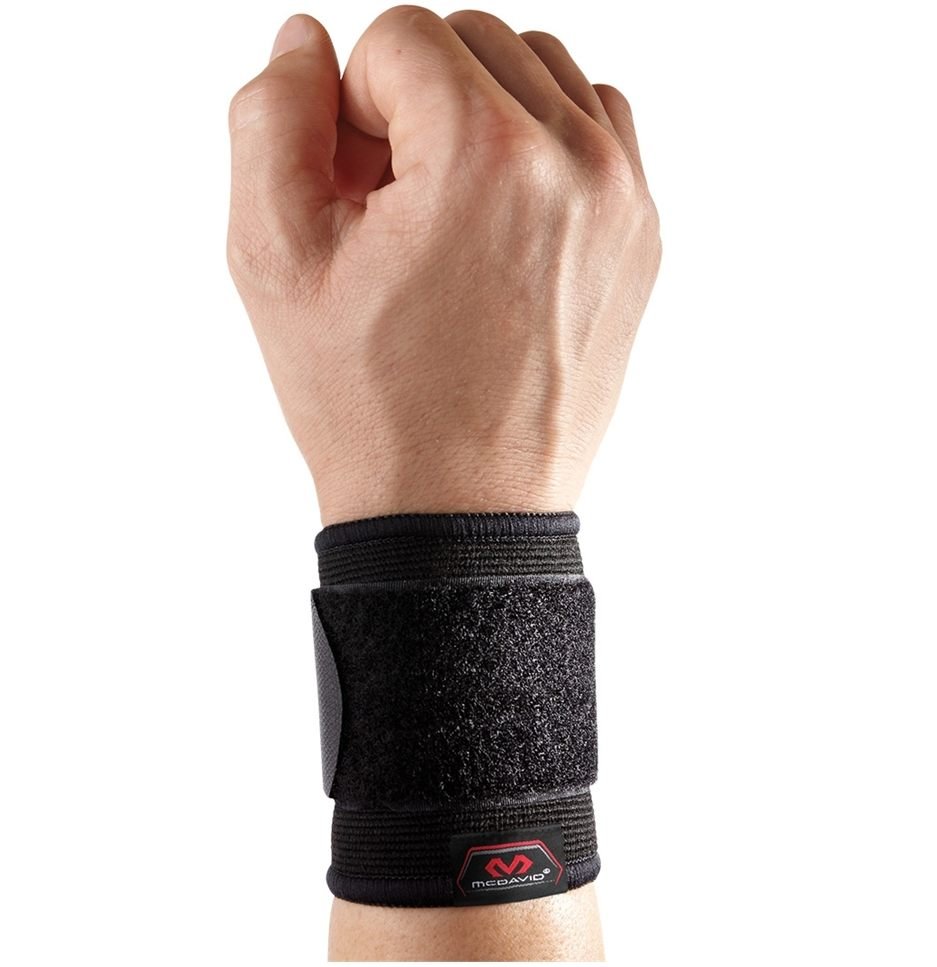 Handledsstöd som erbjuder stöd och support till handleden, bra att använda om man skadat handleden vid padel.