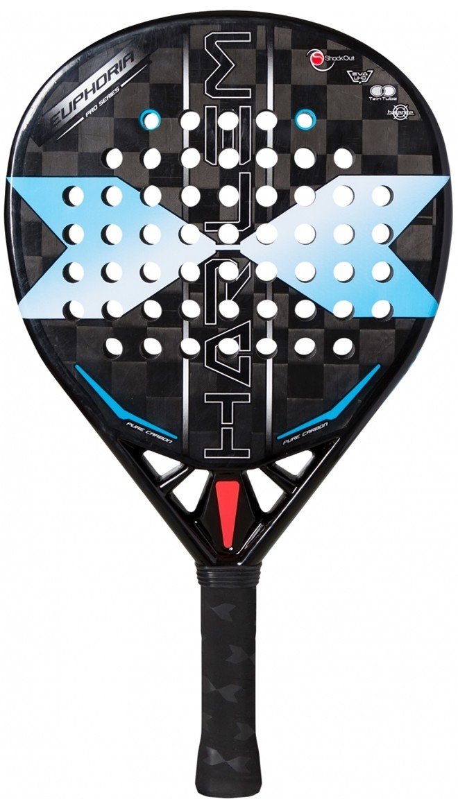 Harlem Padel Euphoria 18K 2021 är ett padelracket med hybridform och medelhög balans. Ett välbyggt racket med fina egenskaper i både defensiven och offensiven. Hög kvalité rakt igenom och passar medelspelare och avancerade spelare.