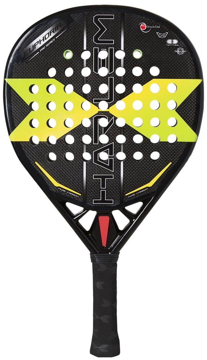 Harlem Padel Euphoria 3K Gul är ett lättspelat padelracket med mjuk bollträff där främsta fokus är kontroll i bollträffen och inte lika mycket fart. Ett prisvärt och snyggt racket för motionärer och nybörjare.