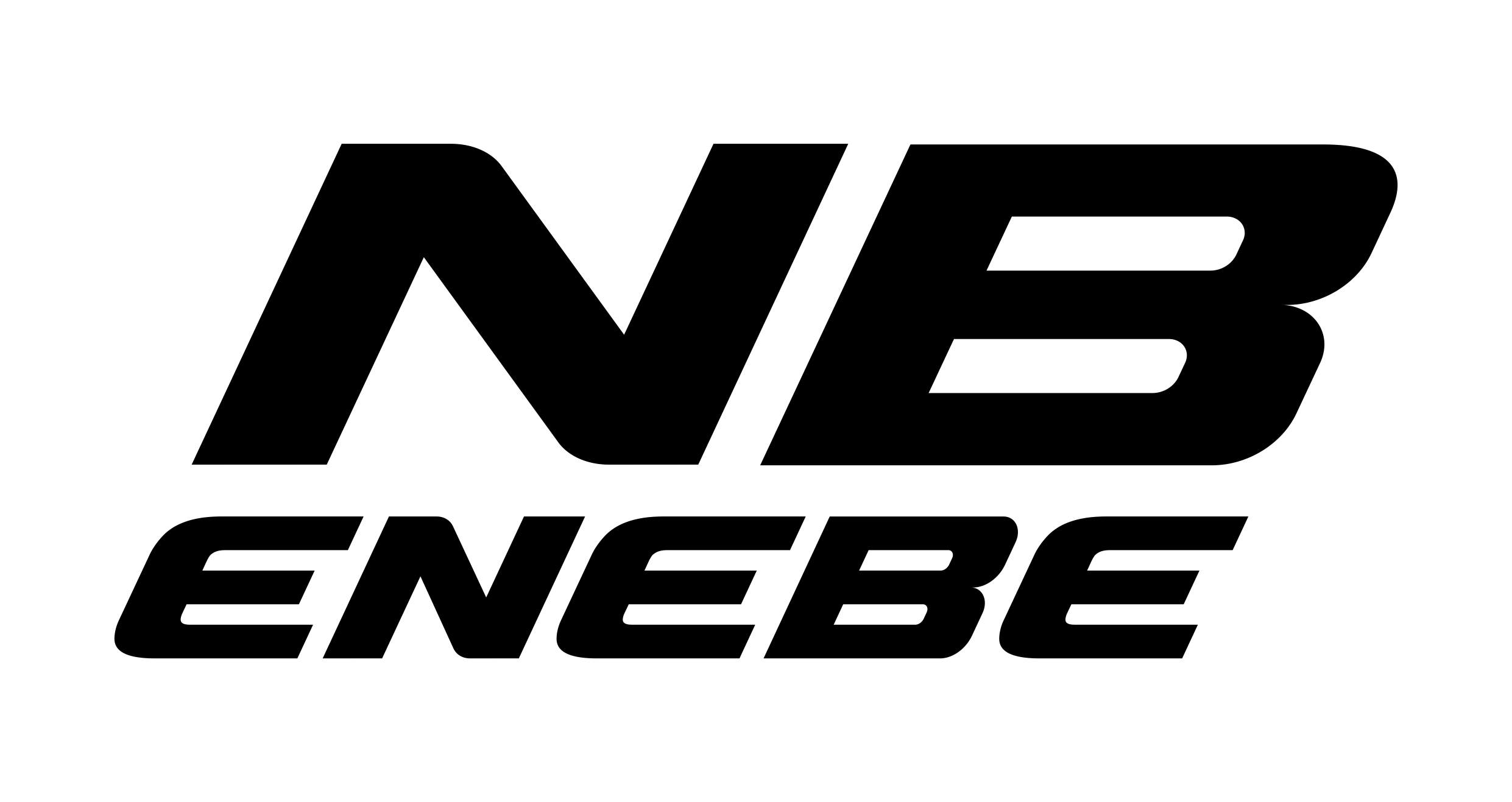 Padelmärket NB Enebe's logo. De tillverkar padelracket av hög kvalité och har ett stort sortiment med modeller för alla spelartyper och nivåer. Prisvärda rack!