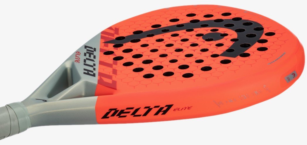 HEAD Delta Elite 2022 betyg, test och review. Bild som visar Delta Elite 2022 liggandes. Ett skonsamt och snyggt offensivt racket.