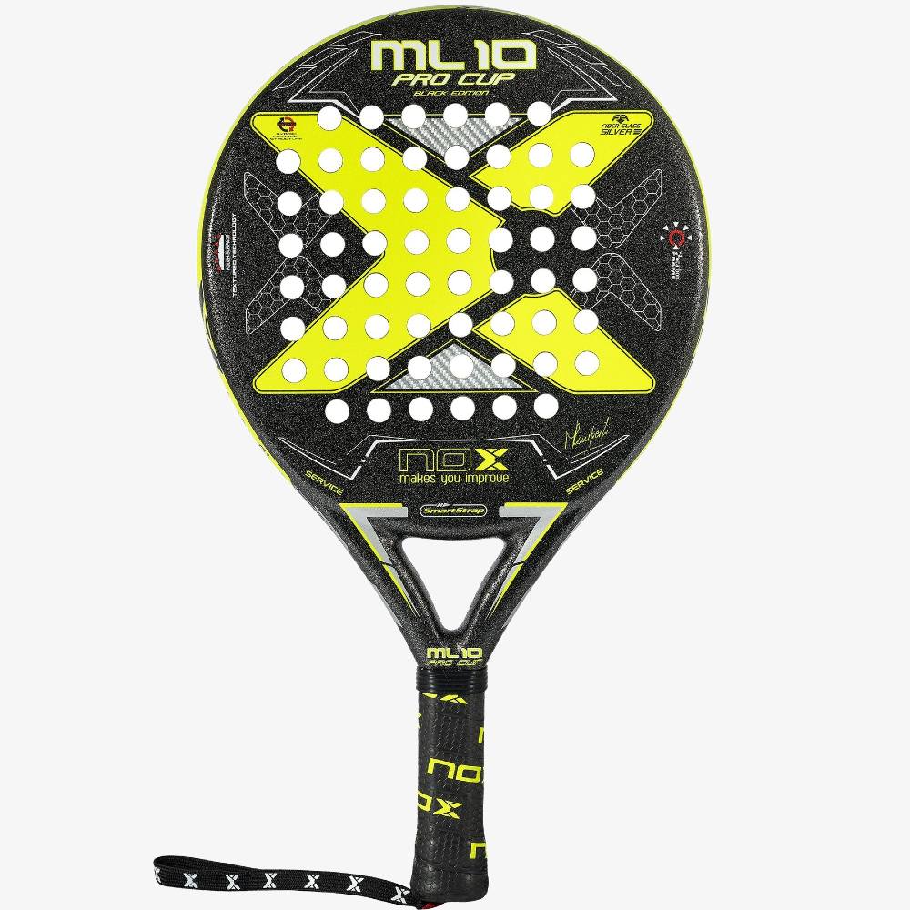NOX ML10 Pro Cup Black Edition Arena 2022 recension, test och omdöme. Detta lättspelade padelracket med läcker design erbjuder hög kontroll och utmärkt precision i slagen. En lättspelad modell med sandpappersyta.