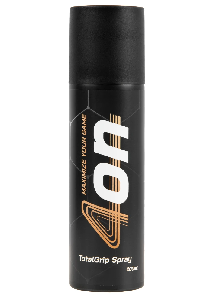 4on TotalGrip Spray ger extra fäste vid handsvett och hjälper dig att minskar risken för skador samtidigt som du får bättre slag.