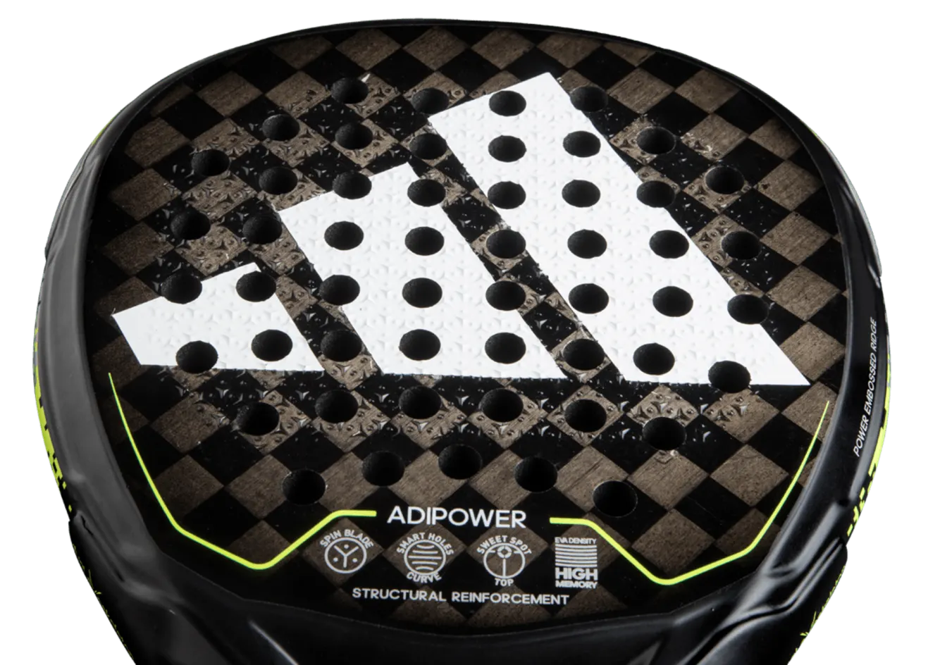 Träffytan på Adidas Adipower 3.2 2023. Med ruggat mönster för extra skruv.