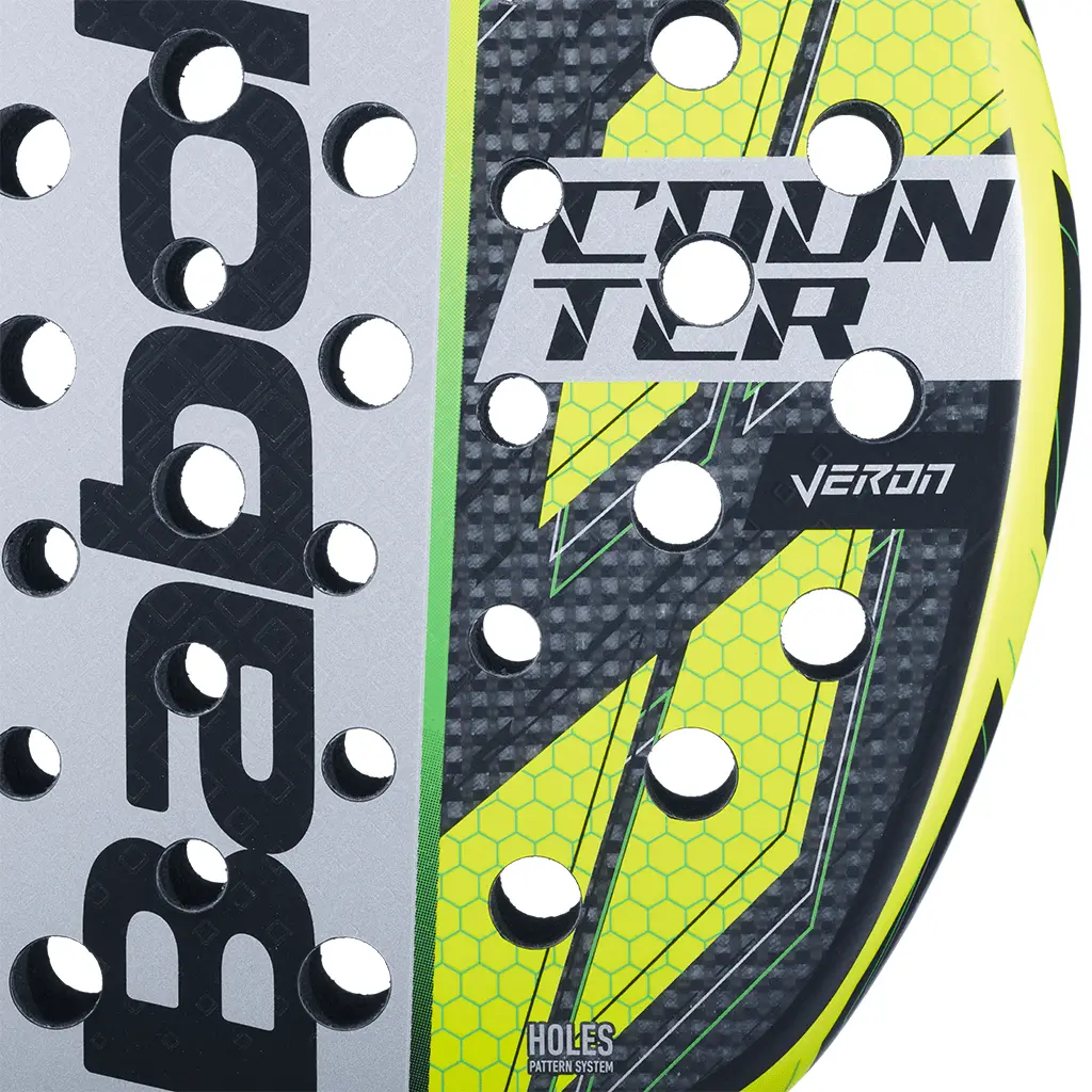 Närbild på padelracket Babolat Veron Counter 2023.