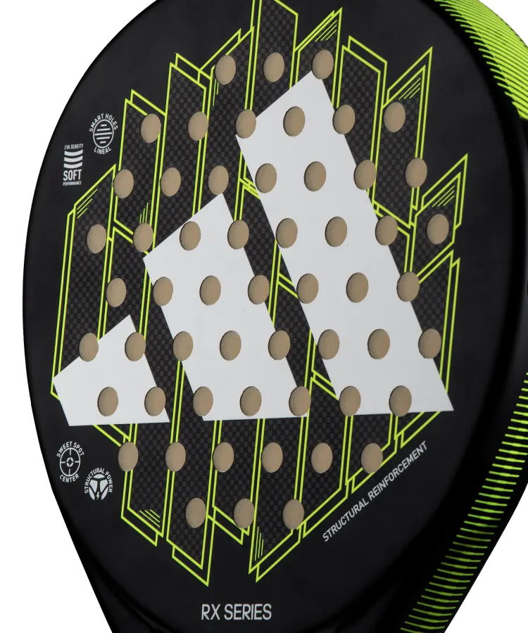 Adidas RX Series 2024 närbild på slagytan.