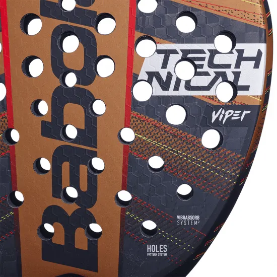 Babolat Viper Technical 2024 närbild, här ser man de dubbla strukturerna som finns på ytan.