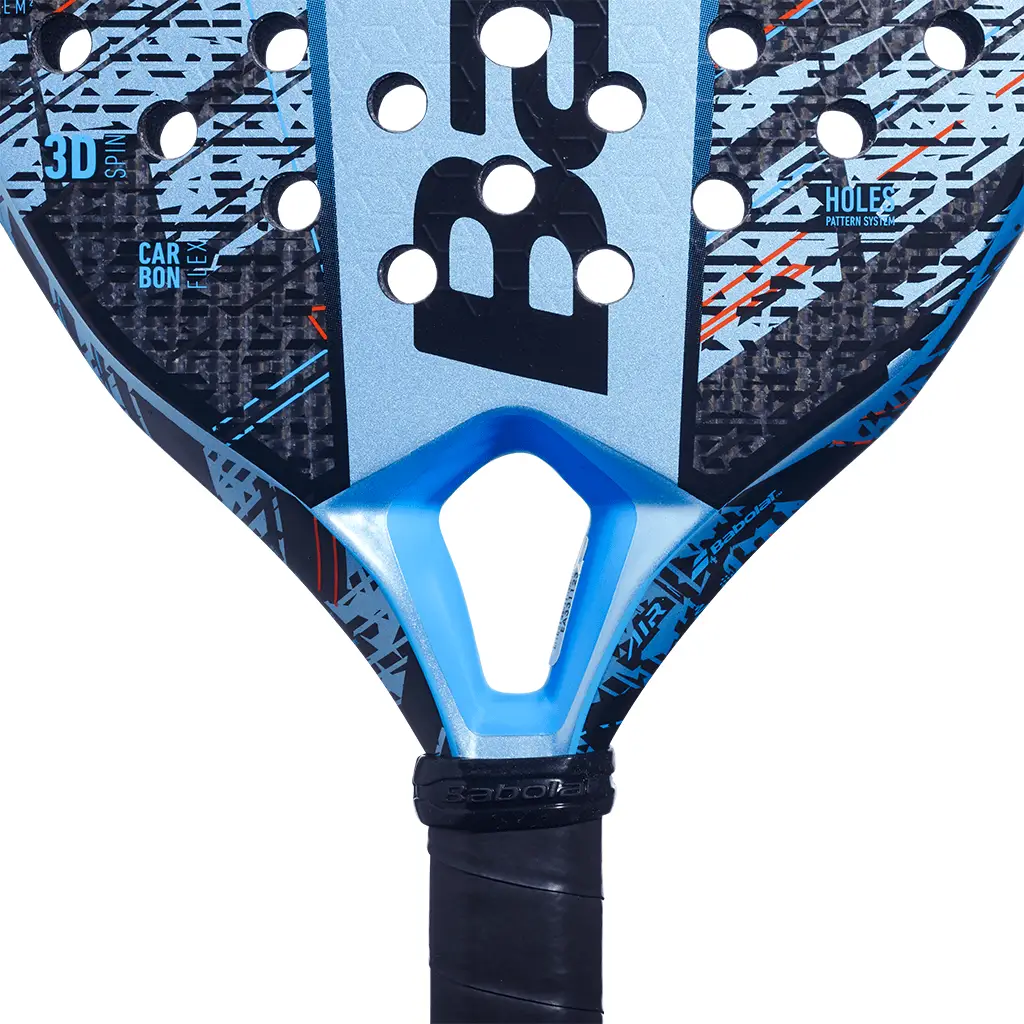 Närbild på rackethalsen hos Babolat Veron Air 2024.
