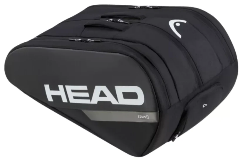 Head Tour Padel Bag L är en bra padelväska i mellansegmentet, med skydd för temperaturförändringar för padelracken och ett separat skofack med ventilation.