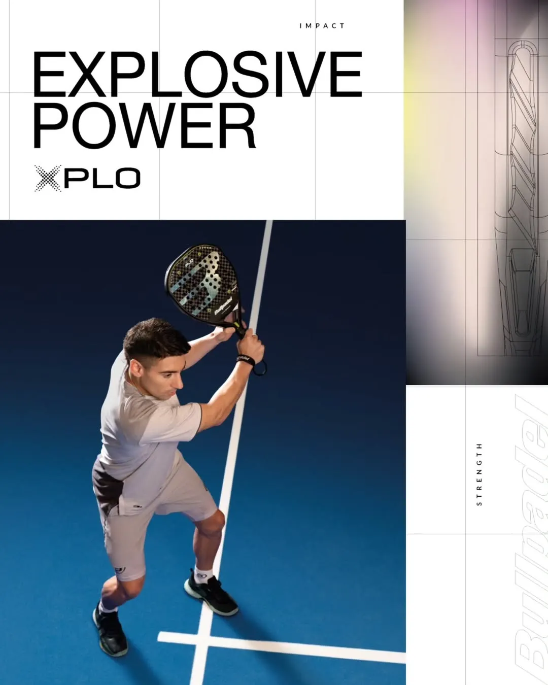 Bullpadel Xplo är toppspelaren och proffset Martin Di Nennos racket 2026. Det är Bullpadels kraftfullaste racket hittills och levererar en sanslös fart.