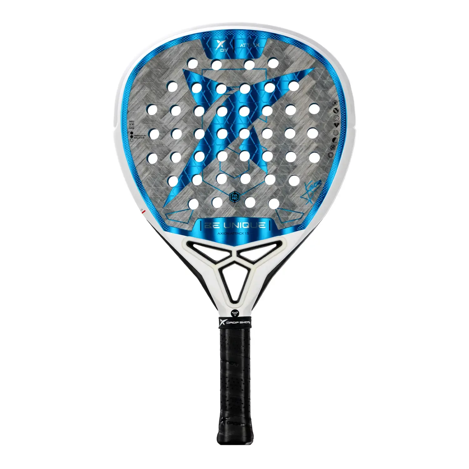 DROP SHOT Axion Attack 1.5 är en allround modell och spanska stjärnan Jon Sanz racket 2026.