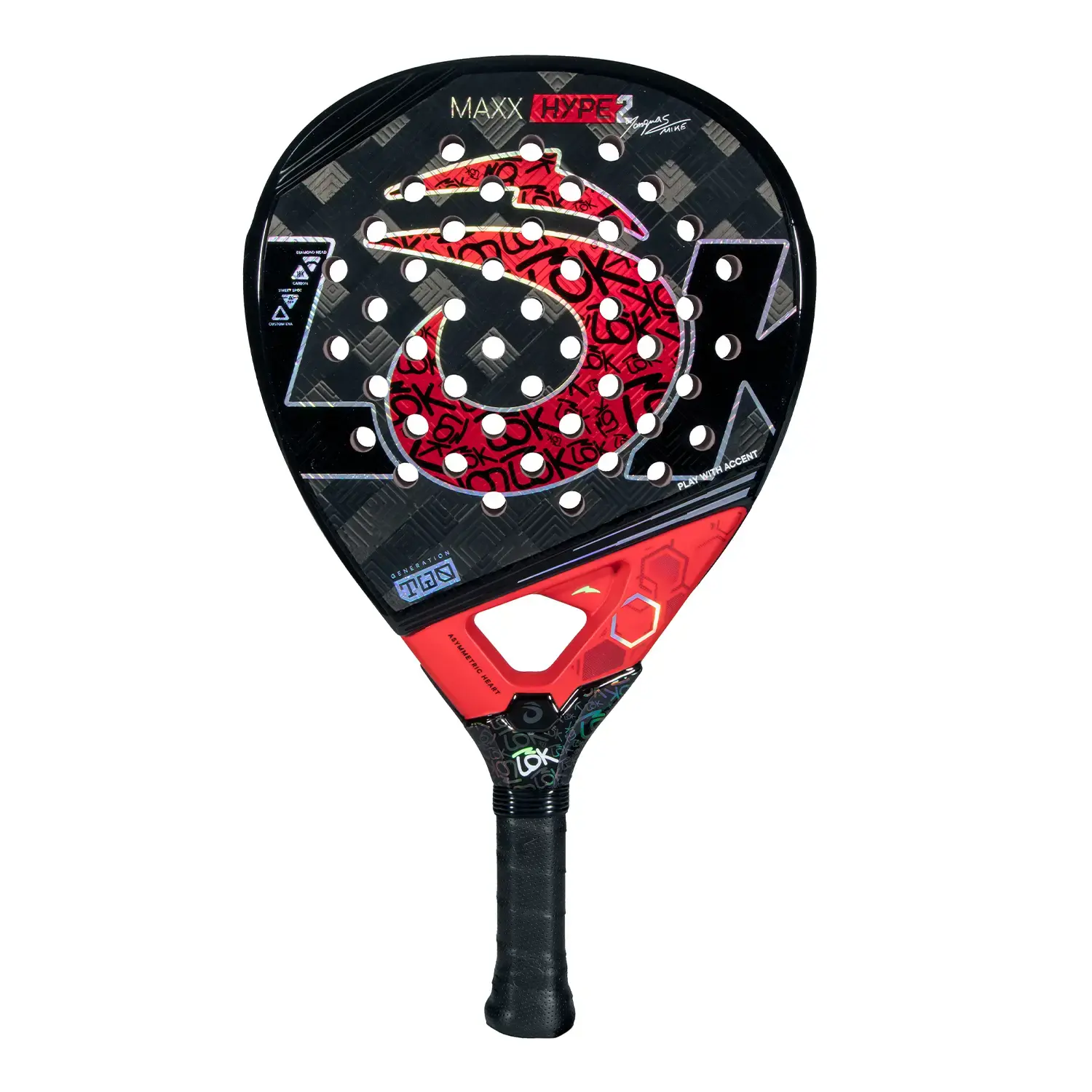 LOK MAXX HYPE GEN 2 2026 är stjärnan och toppspelaren Mike Yanguas racket 2026.