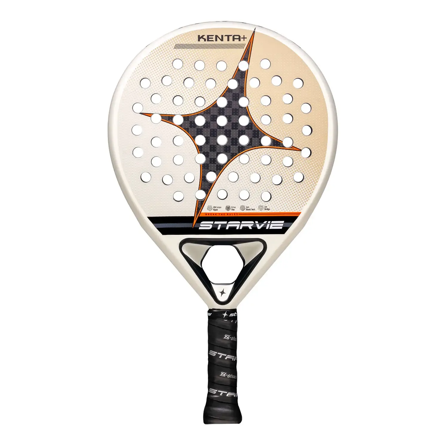 StarVie Kenta+ är ett av de bästa padelracken om man har problem med padelarmbåge. Den passar för lite bättre spelare.