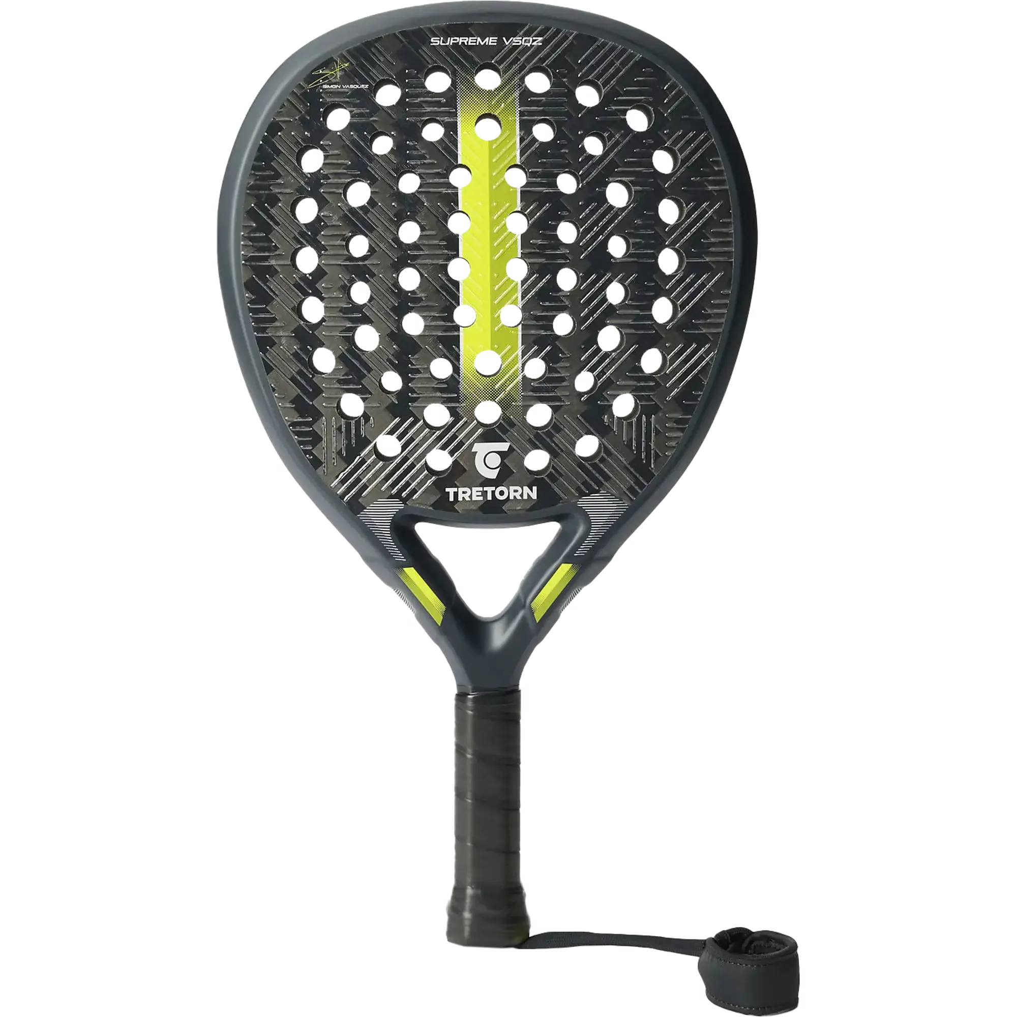 Tretorn Supreme är Simon Vasquez racket 2026. Det är en mångsidig och snygg modell.