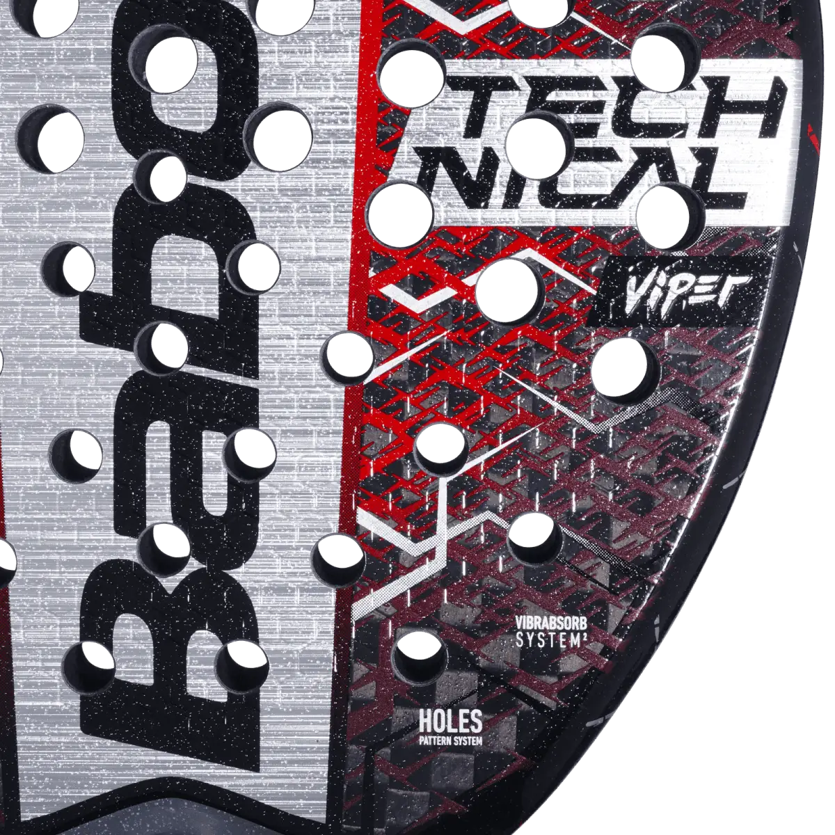 Babolat Viper Technical 2.5 2025 närbild på yta, där ser man både sandpappersbeläggningen och det räfflade mönstret.