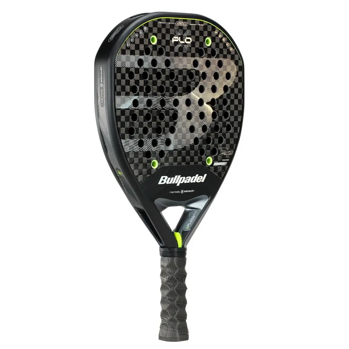 Bullpadel XPLO 2026 från sidan. Ett kraftfullt padelracket för dig som gillar att slå hårt.