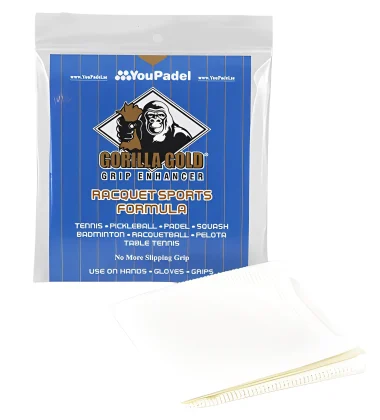Gorilla Gold Towel Padel är en handduk med klister på som man använder inom padel. Den är smidig och ger ett fantastiskt grepp.